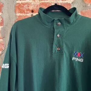 VTG Ping Golf MADE IN USA Green Sweater S 21x26